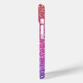 Hexagonale glitter regenbooggradiënt Case-Mate iPhone case (Achterkant / Links)