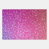 Hexagonale glitter regenbooggradiënt inpakpapier vel (Voorkant 2)