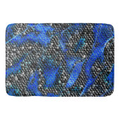 Hexagonale mozaïek of blauw en grijze tot zwarte s badmat (Voorkant)