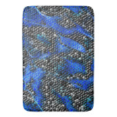 Hexagonale mozaïek of blauw en grijze tot zwarte s badmat (Voorkant Verticaal)