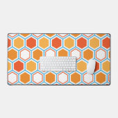 hexagone en orange, bleu et blanc (Clavier et souris)