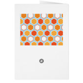 Hexagone en orange, bleu et blanc (Dos)