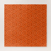 Hexagones imbriqués orange Jigsaw Puzzle (Horizontal)