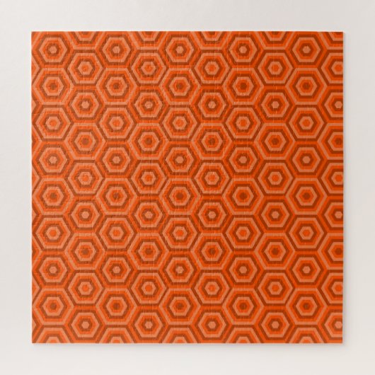 Hexagones imbriqués orange Jigsaw Puzzle (Vertical)