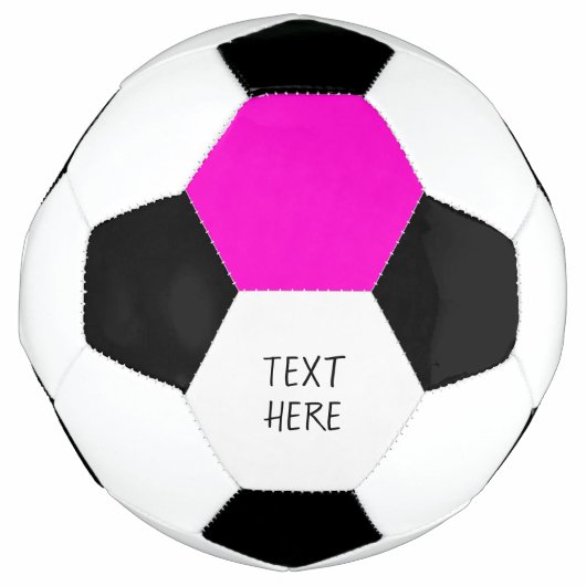 hexagones rose et noir avec votre balle de footbal (Devant)