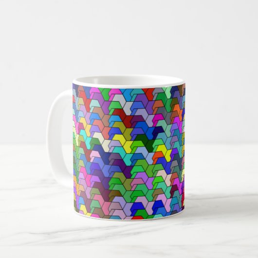 Hexagons à paille 11oz Mug (Devant gauche)
