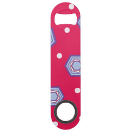 Hexagons Crimson Pink Speed Bottle Opener Flessenopener