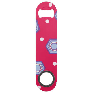 Hexagons Crimson Pink Speed Bottle Opener Speed Flessenopener