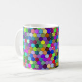 Hexagons de décalage 11oz Mug (Devant gauche)