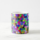 Hexagons de décalage 11oz Mug (Centre)
