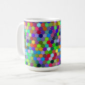 Hexagons de décalage 15oz Mug (Devant gauche)