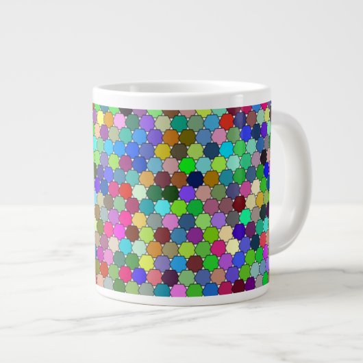 Hexagons de décalage 20oz Mug (Devant droit)