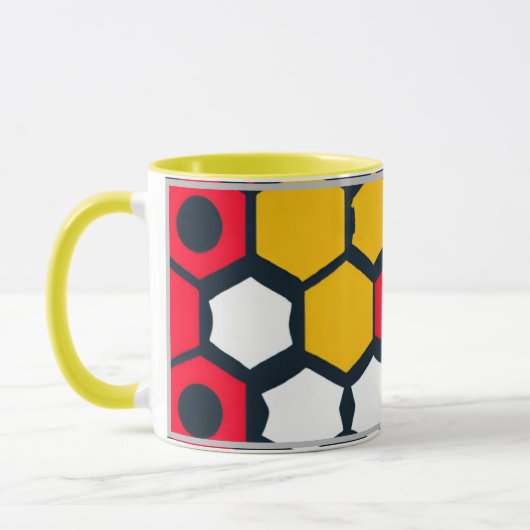 Hexagons de Mug rouge et jaune (Gauche)
