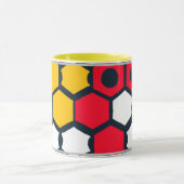 Hexagons de Mug rouge et jaune (Centre)