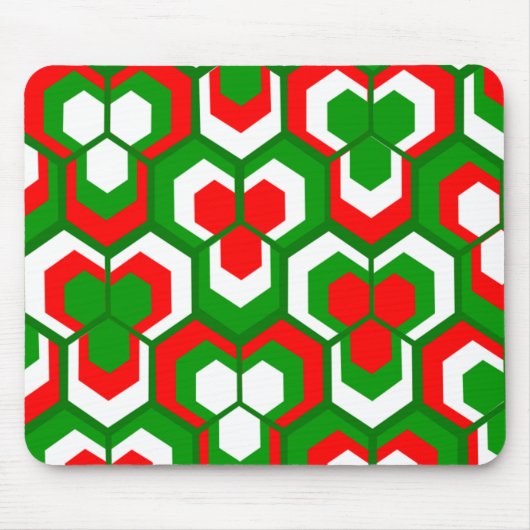 Hexagons Flowers Muismat (Voorkant)