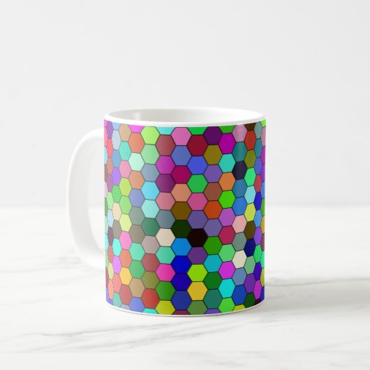 Hexagons horizontaux 11oz Mug (Devant gauche)