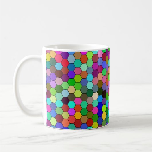 Hexagons horizontaux 11oz Mug (Gauche)