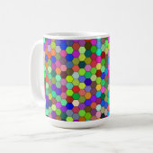Hexagons horizontaux 15oz Mug (Devant gauche)