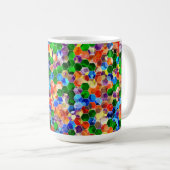 Hexagons horizontaux Piecsimilés point 15 oz Mug (Devant droit)