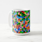 Hexagons horizontaux Piecsimilés point 15 oz Mug (Devant gauche)