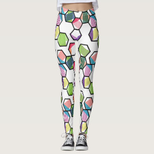 Hexagons met schroefdraad leggings