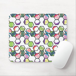 Hexagons met schroefdraad muismat