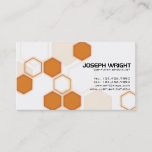 Hexagons - Sinaasappel Visitekaartje