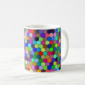 Hexagons verticaux 11oz Mug (Devant droit)