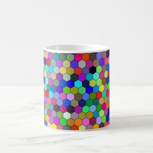 Hexagons verticaux 11oz Mug (Centre)