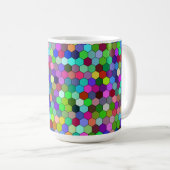 Hexagons verticaux 15oz Mug (Devant droit)