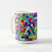 Hexagons verticaux 15oz Mug (Devant gauche)
