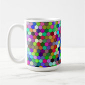 Hexagons verticaux 15oz Mug (Gauche)