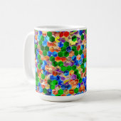 Hexagons verticaux de la pièce pivoter 15oz Mug (Devant gauche)