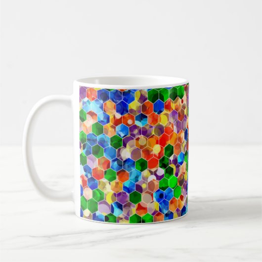 Hexagons verticaux de même point 11oz Mug (Gauche)