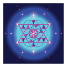 Hexagram, bloem Gebied, ultraviolet blauw