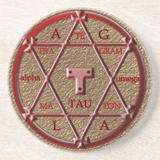 hexagram van solomon zandsteen onderzetter