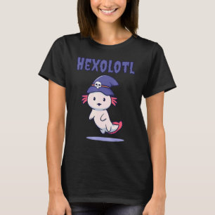 Hexolotl Halloween Mexican Salamander Witches Axol T-shirt