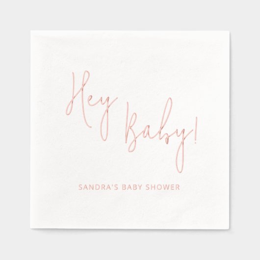 Hey Baby Nom personnalisé Script moderne (Recto)