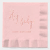 Hey Baby Nom personnalisé Script moderne (Recto)