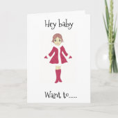 HEY BABY **WIL ME ONDER DE MISTLETOE BIJEENKOMEN?* KAART (Voorkant)