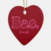Hey Bae. vriendin vriendje slang Keramisch Ornament (Links)