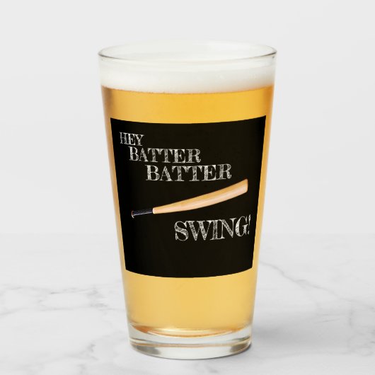 Hey Batter Batter Swing Glas (Voorkant gevuld)