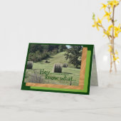 Hey Bday card2-customize elke gelegenheid Kaart (Gele Bloem)