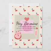 Hey" Be My Valentine Feestdagenkaart (Voorkant)
