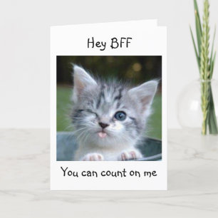 HEY BFF IK ZAL JE AGE-HAPPY BIRTHDAY NIET VERTELLE KAART