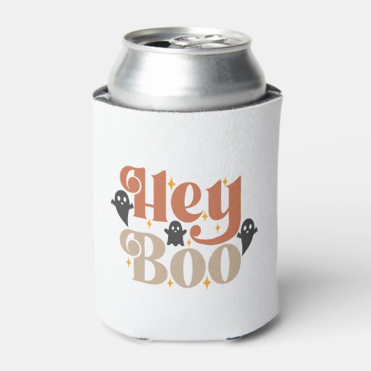 Hey Boo Boho Halloween Hey Boo Ghost Blikjeskoeler (Blikje Voorkant)