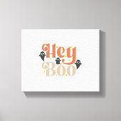 Hey Boo Boho Halloween Hey Boo Ghost Canvas Afdruk (Voorkant)