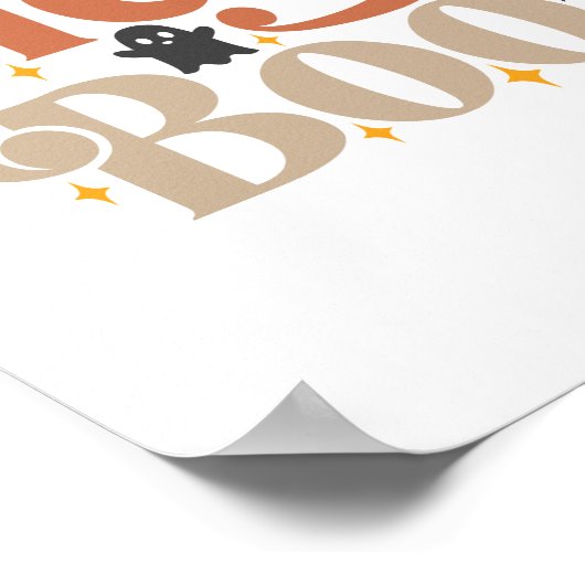 Hey Boo Boho Halloween Hey Boo Ghost Poster (Hoek)