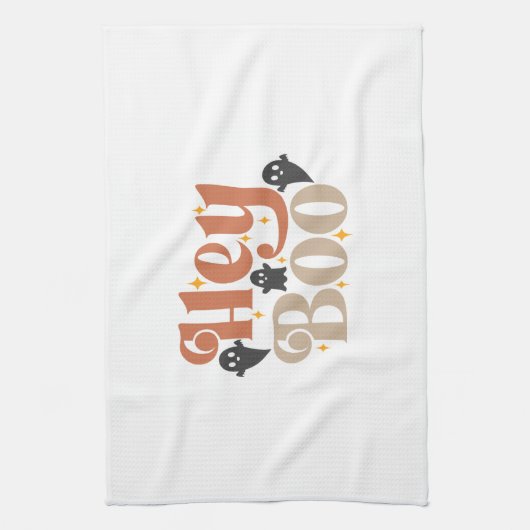 Hey Boo Boho Halloween Hey Boo Ghost Theedoek (Verticaal)