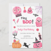 Hey Boo Fun Jote Premier Anniversaire Invitation d (Devant)